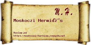 Moskoczi Hermiás névjegykártya